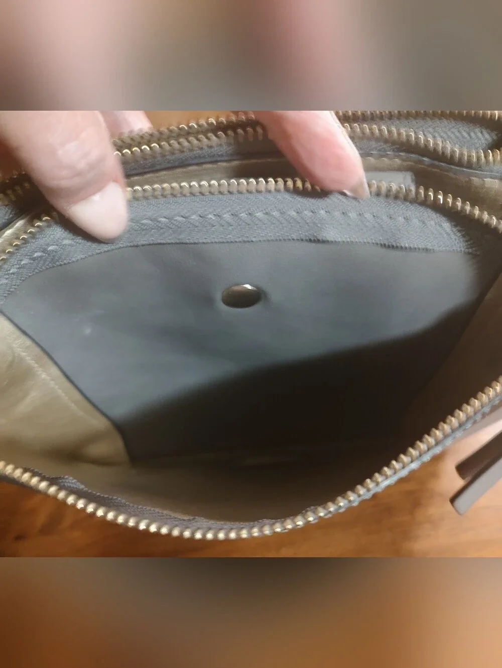 Nine West Gray Crossbody with Gold Hardware